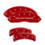 MGP 4 Caliper Covers Engraved Front Mustang Engraved Rear Pony Red finish silver ch - 10095SMPYRD