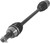 QuadBoss 2010 Polaris Ranger 500 4x4 EFI (02) Front Left Replacement Axle - 609392