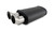 Vibrant Flat Blk Muffler 9x5x15in Body 3in Inlet ID 3in Tip OD w/Dual DTM Cut Tips - 12331