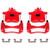 Power Stop 00-05 Buick LeSabre Front Red Calipers w/Brackets - Pair - S4638A
