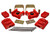 Energy Suspension 73-84 K5 Blazer 4WD Fullsize Red Complete Motor & Trans Mount Set Zinc Finish - 3.1124R