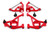 BMR 78-87 G-Body Upper And Lower A-Arm Kit - Red - AA030R