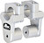 ROX 1R-P13R-2125 PIVOTING BAR RISER 2" SILVER BMW