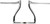 LA CHOPPERS Hammerhead Handlebar - 14" - Black [LA732614B]