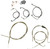 LA CHOPPERS Standard Stainless Braided Handlebar Cable/Brake Line Kit - Stock Ape Hangers - '96-'06 Softail [LA8100KT00]