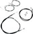 LA CHOPPERS Standard Black Vinyl Handlebar Cable/Brake Line Kit - Mini Ape Hangers - '08-'13 FLH [LA8051KT08B]