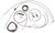 LA CHOPPERS Complete Stainless Braided Handlebar Cable/Brake Line Kit - Mini Handlebars - '07-'13 Sportster [LA8320KT2A08]