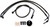 LA CHOPPERS Brake Lines - 12" - 14" Ape Hanger Handlebars - Midnight [LA8050B13M]