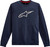 ALPINESTARS Ageless Crew Fleece - Heather Gray/White - Medium [1212513221126M]