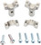 Moose Offroad 1-1/8" Mount Clamps for Aluminum Handguards - Silver [50014S]