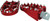 FLO MOTORSPORTS FPEG-800R MOTO SYTLE FOOTPEG SET RED 2"X3.125"