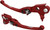 FLO MOTORSPORTS HD-809R MX STYLE LEVER SET RED `17-20 FLH/FLT