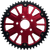 SUPERSPROX RST-7080:49-RED STEALTH 49T REAR SPROCKET RED ALUM CAR BLK STEEL TEETH