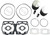WISECO Piston Kit with Gaskets - 76.00 mm - 582 Engine Type - Ski-Doo [SK1219]