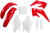 UFO Body Kit - OEM Red/White - Honda - CR '05-'07 [HOKIT103F@999]