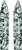 SLYDOG P8XSWRBLKWHT PR/ SLYDOG POWDERHOUND 8X SKI 8" BLK/WHT SWIRL