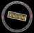 RACELINE RBL-15G-A14-RING-16 SQUAD BDLK RING 15" GUNMETAL 16 HOLE W/RED DECAL