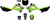D'COR VISUALS Graphic Kit - Cor 9 Kawasaki - Kawasaki - KLX '10-'26 [2020070]