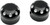 COVINGTONS Axle Covers - Front - Dimpled - Black - Pair - '80-'06 [C0011B]