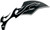 PRO-ONE PERF.MFG. Mirror - Flame - Side View - Milled - Oblong - Black/Chrome - Left [104220B]