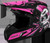 GMAX D3466172 YOUTH MX-46Y UNSTABLE HELMET MATTE BLACK/PINK YL - Open Box