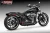 Freedom HD03588: Independence Shorty, Black / Straight / Glossy Red. Configuration illustration; motorcycle/reference code may differ.