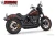 Freedom HD03642: Independence Staggered Duals, Black / Slash / Solid Gold. Configuration illustration; motorcycle/reference code may differ.