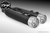 Two Brothers Racing 4.5" SLIP-ONS HARLEY TOURING / BAGGER 2017-PRESENT BLACK ROUND CHROME - HDTOU-DS45-BKCH-0001