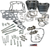S&S CYCLE 900-0354 106" Hot Set Up® Engine Performance Kit - 3.967" Bore Wrinkle Black Twin Cam