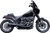 S&S CYCLE 550-1104 2-into-1 Qualifier Exhaust System - 50-State Black Softail
