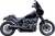 S&S CYCLE 550-1104 2-into-1 Qualifier Exhaust System - 50-State Black Softail
