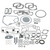 S&S 106-0992 Rebuild Gasket Kit for S&S V96 3-5/8" Bore Engines S&S 106-0992 Rebuild Gasket Kit for S&S V96 3-5/8" Bore Engines