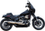 S&S CYCLE 550-1103 2-into-1 Qualifier Exhaust System - 50-State Silver Softail