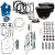 S&S 310-1107B 114" to 128" Big Bore Kit Black Granite Highlighted Fins Chain drive Chrome pushrod covers 18-23 S&S 310-1107B 114" to 128" Big Bore Kit Black Granite Highlighted Fins Chain drive Chrome pushrod covers 18-23