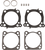 S&S CYCLE 900-1334 Gasket Kit - Head/Base/Exhaust 129"/132" Center Cooled M8