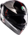 AGV 2118394003-034-XL K1 S Lap Helmet - Lap Matte Black/Gray/Red XL