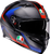 AGV 2118381004-024-XXL K3 Striga Helmet - Striga Matte Black/Blue/Red 2XL
