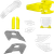 ACERBIS 2987358211 Full Replacement Plastic Kit For Husqvarna - '25 OEM Gray/Yellow/White Husqvarna TC '24-'25