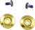 BILTWELL 0034-150-72 Gen 2 Helmet Hardware Kit - SS Screw Gold Baseplate