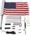 CIRO 70600 LED Lighted Flagpole with American Flag - U.S. Flag Chrome