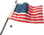 CIRO 70612 Flag Pole - 12" With 6"x9" American Flag Satin Black