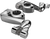 CIRO 60004 Engine Guard Highway Peg Hingeless Mounting Clamp Kit - Chrome 4" Extension