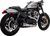 VANCE & HINES 27327 2-into-1 Upsweep Exhaust System - Brushed - Stainless Steel - Brushed Stainless Steel
