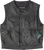 THRASHIN SUPPLY CO. TMJ-17-08 Encinal Leather Shorty Riding Vest - Black Small