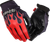 THRASHIN SUPPLY CO. SV1-21-10 Stealth Leather Palm Flame Gloves - Red Large
