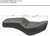 MUSTANG 84003 Squareback One-Piece Seat - Black Double Diamond Rebel 300/500 '17-'23
