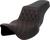 SADDLEMEN 808-07E-17204 Lattice Stitch Step-Up Seat - Front Lattice Stitch Red Stitch Extended Reach FLH/FLT '08-'23