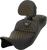 SADDLEMEN 808-07B-190B7 Honeycomb Roadsofa™ Seat - Honeycomb Gold Stitch with Backrest Extended Reach FLH/FLT '08-'24