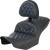 SADDLEMEN 823-07-206B1 Roadsofa™ Lattice Stitch Seat - with Backrest Carbon Fiber Lattice Stitch Blue Stitch FLTR/FLHX '23-'24