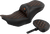SADDLEMEN 823-07-206B3 Roadsofa™ Lattice Stitch Seat - with Backrest Carbon Fiber Lattice Stitch Orange Stitch FLTR/FLHX '23-'24